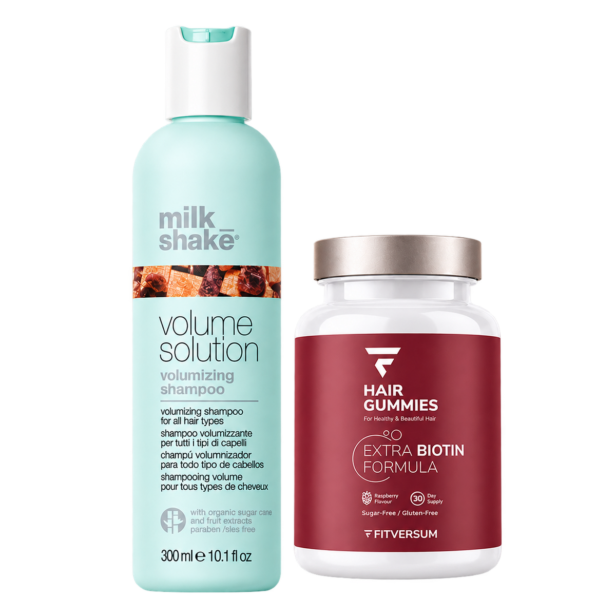 Hair Gummies + Volume Solution sampon